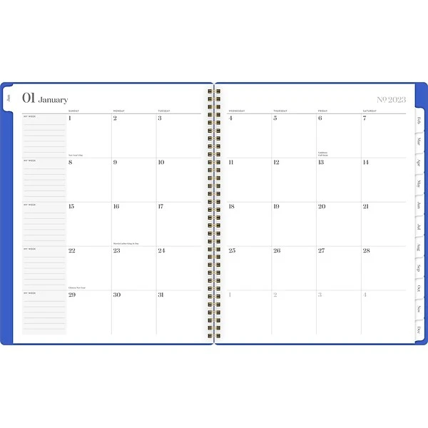 2023 Cambridge WorkStyle 8.5" X 11" Weekly & Monthly Planner, Blue (1606-905-20-23) 4 2023 Cambridge WorkStyle 8.5" X 11" Weekly & Monthly Planner, Blue (1606-905-20-23) - Image 2