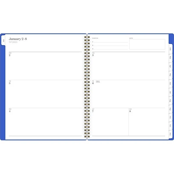 2023 Cambridge WorkStyle 8.5" X 11" Weekly & Monthly Planner, Blue (1606-905-20-23) 5 2023 Cambridge WorkStyle 8.5" X 11" Weekly & Monthly Planner, Blue (1606-905-20-23) - Image 3