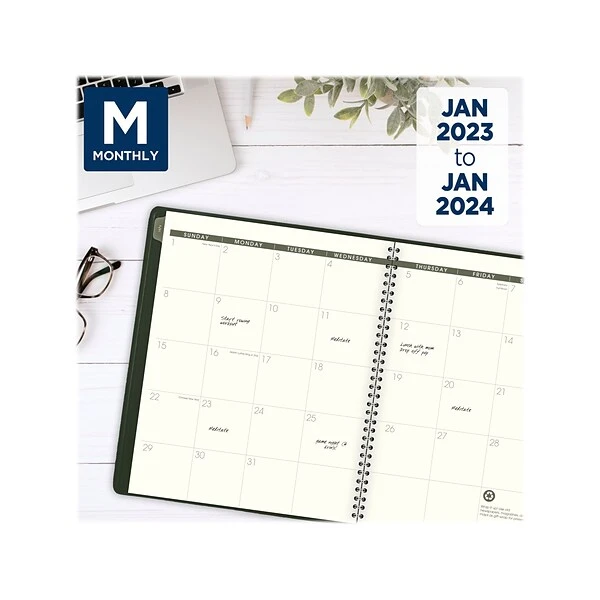 2023 AT-A-GLANCE Recycled 9" X 11" Monthly Planner, Green (70-260G-60-23) 3 2023 AT-A-GLANCE Recycled 9" X 11" Monthly Planner, Green (70-260G-60-23)