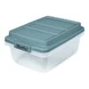 Hefty Hi-Rise 18 Qt. Lift Off Lid Storage Tote, Gray/Clear, 8/Pack (HFT-7160010665666-8) 1 Hefty Hi-Rise 18 Qt. Lift Off Lid Storage Tote, Gray/Clear, 8/Pack (HFT-7160010665666-8) -Bostich Shop sp152449786 s7
