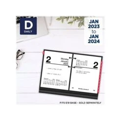 2023 AT-A-GLANCE 3.75" X 3" Daily Loose-Leaf Desk Calendar Refill, White/Black (E919-50-23) 12 2023 AT-A-GLANCE 3.75" X 3" Daily Loose-Leaf Desk Calendar Refill, White/Black (E919-50-23) -Bostich Shop sp155729346 s7