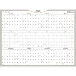 2023 AT-A-GLANCE WallMates 24" X 18" Yearly Dry-Erase Wall Calendar, White/Gray (AW5060-28-23)