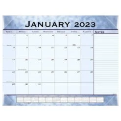2023 AT-A-GLANCE 21.75" X 17" Monthly Desk Pad Calendar, Slate Blue (89701-23)