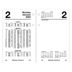 2023 AT-A-GLANCE 6" X 3.5" Financial Daily Desk Calendar Refill, White/Black (S170-50-23)
