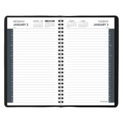 2023 AT-A-GLANCE 5" X 8" Daily Appointment Book, Black (70-207-05-23)