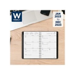 2023 AT-A-GLANCE Contemporary 5" X 8" Weekly & Monthly Planner, Charcoal (70-100X-45-23) -Bostich Shop sp155729374 s7