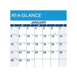 2023 AT-A-GLANCE 36" X 24" Yearly Wet-Erase Wall Calendar, Reversible, Blue/White (PM200-28-23) -Bostich Shop sp156513106 s7