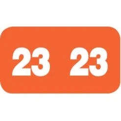 Medical Arts Press TAB Compatible Small 2023 Year Label, 1/2 X 1", Warm Red, 250/Pack (3266623)