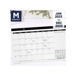 2023 AT-A-GLANCE 17.75" X 11" Monthly Desk Pad Calendar, Black/White (SK14-00-23)