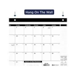 2023 AT-A-GLANCE 17.75" X 11" Monthly Desk Pad Calendar, Black/White (SK14-00-23) -Bostich Shop sp160322401 s7