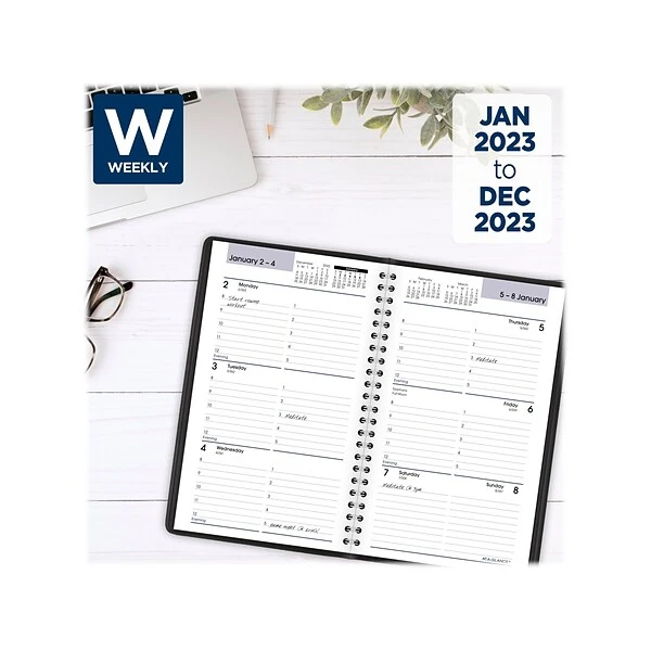 2023 AT-A-GLANCE DayMinder 5" X 8" Weekly Appointment Book, Black (G200-00-23) 3 2023 AT-A-GLANCE DayMinder 5" X 8" Weekly Appointment Book, Black (G200-00-23)