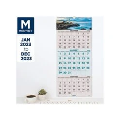 2023 AT-A-GLANCE Scenic 12" X 27" Three-Month Wall Calendar (DMW503-28-23) -Bostich Shop sp161312825 s7