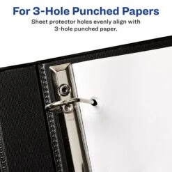 Avery Page Size Heavyweight Non-Glare Sheet Protectors, 8.5" X 11", Clear, 50/Box (74204)