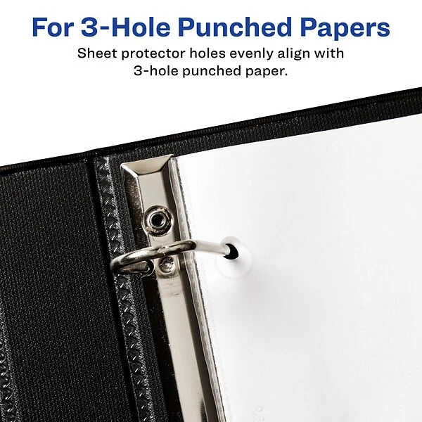 Avery Page Size Heavyweight Non-Glare Sheet Protectors, 8.5" X 11", Clear, 50/Box (74204) 3 Avery Page Size Heavyweight Non-Glare Sheet Protectors, 8.5" X 11", Clear, 50/Box (74204)