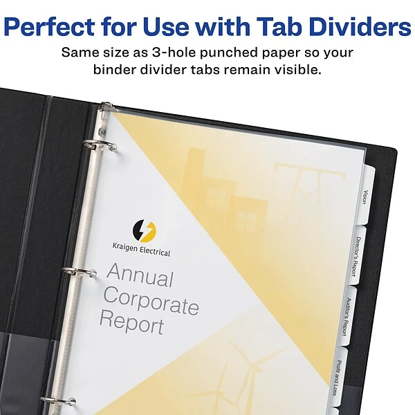 Avery Page Size Heavyweight Non-Glare Sheet Protectors, 8.5" X 11", Clear, 50/Box (74204) 4 Avery Page Size Heavyweight Non-Glare Sheet Protectors, 8.5" X 11", Clear, 50/Box (74204) - Image 2