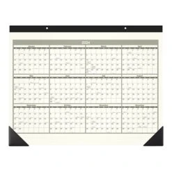 2023 AT-A-GLANCE Recycled 22" X 17" Monthly Desk Pad Calendar, Black/Cream (SK32G-00-23)