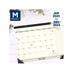 2023 AT-A-GLANCE Recycled 22" X 17" Monthly Desk Pad Calendar, Black/Cream (SK32G-00-23) -Bostich Shop sp162337826 s7