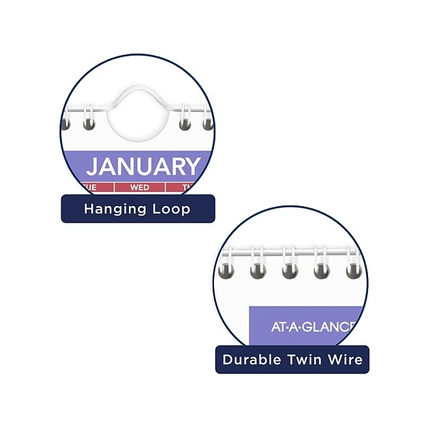 2023 AT-A-GLANCE Mini 6.5" X 7.5" Monthly Wall Calendar, Purple/Red (PM5-28-23) 6 2023 AT-A-GLANCE Mini 6.5" X 7.5" Monthly Wall Calendar, Purple/Red (PM5-28-23) - Image 4