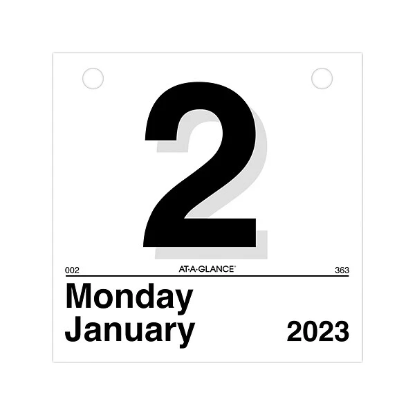 2023 AT-A-GLANCE Today Is 6" X 6" Daily Wall Calendar Refill, White/Black (K1-50-23) 3 2023 AT-A-GLANCE Today Is 6" X 6" Daily Wall Calendar Refill, White/Black (K1-50-23)