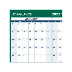 2023 AT-A-GLANCE 24" X 36" Yearly Wet-Erase Wall Calendar, Reversible, Green/Blue (PM210-28-23) 8 2023 AT-A-GLANCE 24" X 36" Yearly Wet-Erase Wall Calendar, Reversible, Green/Blue (PM210-28-23) -Bostich Shop sp162711187 s7
