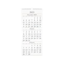2023 AT-A-GLANCE 12" X 27" Three-Month Wall Calendar, Black/White (SW115-28-23)