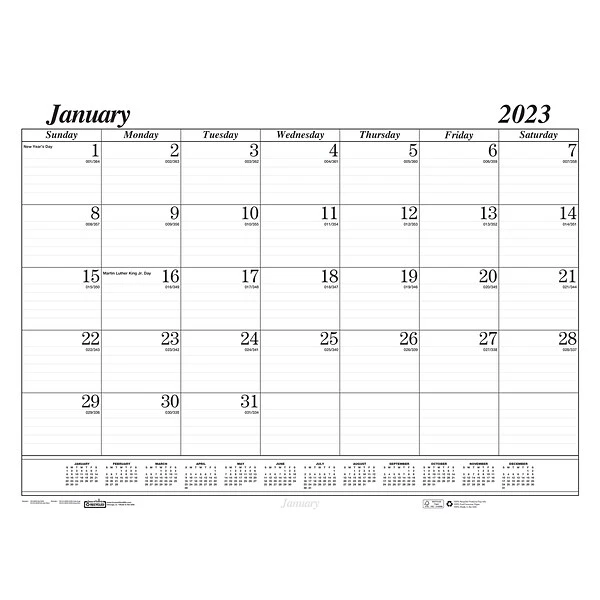 2023 House Of Doolittle 17" X 22" Monthly Desk Pad Calendar Refill, Black-on-white (126-23) 3 2023 House Of Doolittle 17" X 22" Monthly Desk Pad Calendar Refill, Black-on-white (126-23)
