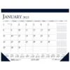 2023 House Of Doolittle 22" X 17" Monthly Desk Pad Calendar, Deep Blue/Gray (164-23)