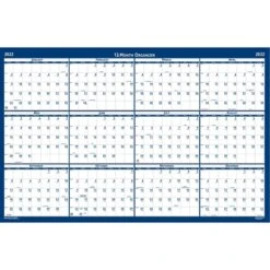 2023 House Of Doolittle Classic 33" X 66" Yearly Wet-Erase Wall Calendar, Reversible, Blue/White (3962-22)