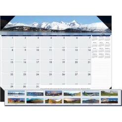 2023 House Of Doolittle Earthscapes Mountains 22" X 17" Monthly Desk Pad Calendar (176-23)