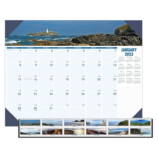 2023 House Of Doolittle Earthscapes Coastlines 22" X 17" Monthly Desk Pad Calendar (178-23) 3 2023 House Of Doolittle Earthscapes Coastlines 22" X 17" Monthly Desk Pad Calendar (178-23)