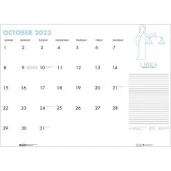 2023 House Of Doolittle Zodiac 18.5" X 13" Monthly Desk Pad Calendar, Zodiac, White/Black (1676-23) 10 2023 House Of Doolittle Zodiac 18.5" X 13" Monthly Desk Pad Calendar, Zodiac, White/Black (1676-23) -Bostich Shop sp165573666 s7
