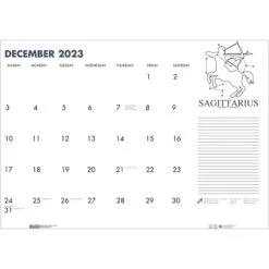 2023 House Of Doolittle Zodiac 18.5" X 13" Monthly Desk Pad Calendar, Zodiac, White/Black (1676-23) 11 2023 House Of Doolittle Zodiac 18.5" X 13" Monthly Desk Pad Calendar, Zodiac, White/Black (1676-23) -Bostich Shop sp165573667 s7