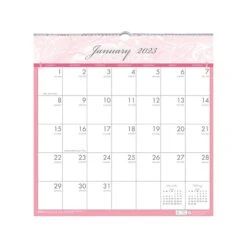 2023 House Of Doolittle Breast Cancer Awareness 12" X 12" Monthly Wall Calendar, White/Pink (3671-23)