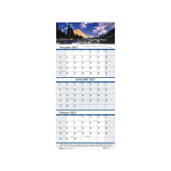 2022-2024 House Of Doolittle Earthscapes Scenic 8" X 17" Three-Month Wall Calendar (3636-23) 3 2022-2024 House Of Doolittle Earthscapes Scenic 8" X 17" Three-Month Wall Calendar (3636-23)