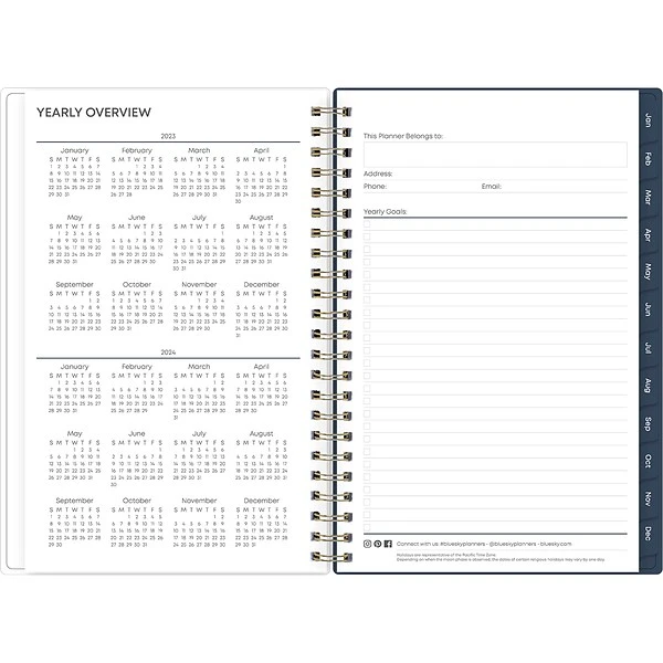 2023 Blue Sky Ashlyn 5" X 8" Weekly & Monthly Planner, Navy (139003) 6 2023 Blue Sky Ashlyn 5" X 8" Weekly & Monthly Planner, Navy (139003) - Image 4