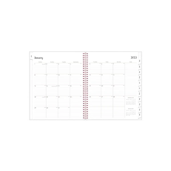 2023 Blue Sky Joselyn 8.5" X 11" Weekly & Monthly Planner, Rosy Pink (110394-23) 4 2023 Blue Sky Joselyn 8.5" X 11" Weekly & Monthly Planner, Rosy Pink (110394-23) - Image 2