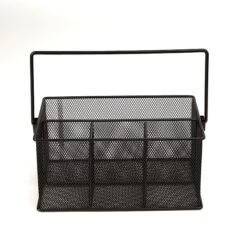 Mind Reader Network Collection 4-Compartment Mesh Storage Basket, Black (MESHBASKET-BLK) -Bostich Shop sp169019993 s7