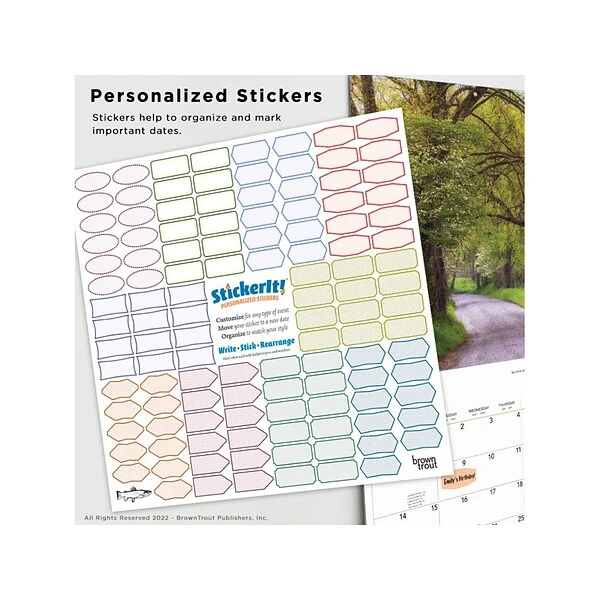 2022-2023 BrownTrout Seaside Currents 12" X 12" Monthly Wall Calendar, White/Blue (9781975456115) 7 2022-2023 BrownTrout Seaside Currents 12" X 12" Monthly Wall Calendar, White/Blue (9781975456115) - Image 5