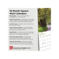 2022-2023 BrownTrout Large Print 24" X 12" Monthly Wall Calendar (9781975457020) -Bostich Shop sp169025205 s7