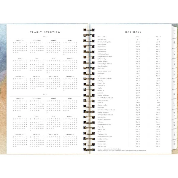 2023 Blue Sky One Tree Planted Andreo 5" X 8" Weekly & Monthly Planner, Blue/Yellow (137950-23) 5 2023 Blue Sky One Tree Planted Andreo 5" X 8" Weekly & Monthly Planner, Blue/Yellow (137950-23) - Image 3