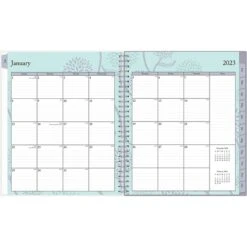 2023 Blue Sky Rue Du Flore 8" X 10" Monthly Planner, Mint Green (101605-23)