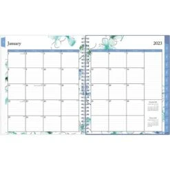2023 Blue Sky Lindley 8" X 10" Monthly Planner, Blue/Green (101582-23)