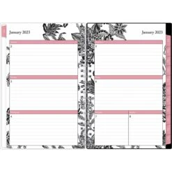2023 Blue Sky Analeis 5" X 8" Weekly & Monthly Planner, Black/White (100003-23)
