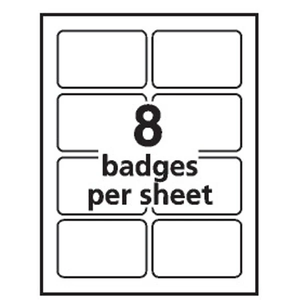 Avery EcoFriendly Adhesive Name Tags, 2-1/3" X 3-3/8", White, 80/Pack (48395) 4 Avery EcoFriendly Adhesive Name Tags, 2-1/3" X 3-3/8", White, 80/Pack (48395) - Image 2
