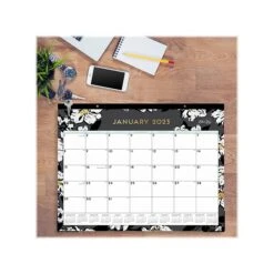 2023 Blue Sky Baccara Dark 22" X 17" Monthly Desk Pad Calendar (110215-23)