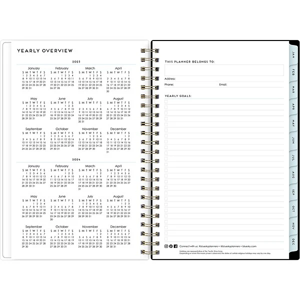 2023 Blue Sky Baccara Dark 5" X 8" Weekly & Monthly Planner, Multicolor (110212-23) 6 2023 Blue Sky Baccara Dark 5" X 8" Weekly & Monthly Planner, Multicolor (110212-23) - Image 4