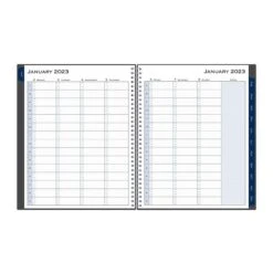 2023 Blue Sky Passages 8.5" X 11.14" Weekly & Monthly Appointment Book, Charcoal Gray (100009-23)