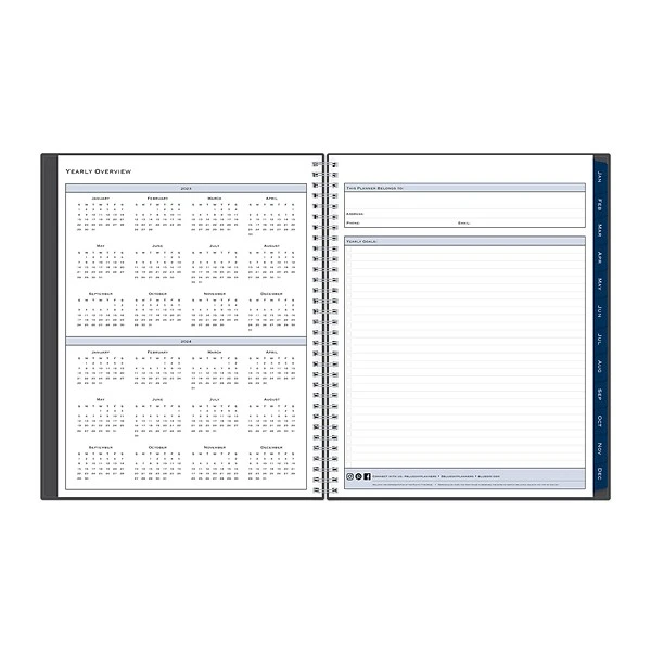 2023 Blue Sky Passages 8.5" X 11.14" Weekly & Monthly Appointment Book, Charcoal Gray (100009-23) 4 2023 Blue Sky Passages 8.5" X 11.14" Weekly & Monthly Appointment Book, Charcoal Gray (100009-23) - Image 2