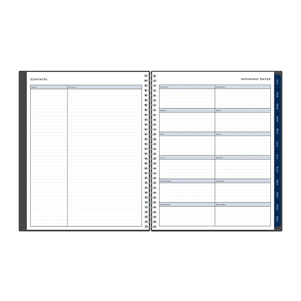 2023 Blue Sky Passages 8.5" X 11.14" Weekly & Monthly Appointment Book, Charcoal Gray (100009-23) 8 2023 Blue Sky Passages 8.5" X 11.14" Weekly & Monthly Appointment Book, Charcoal Gray (100009-23) - Image 6