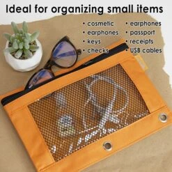 BAZIC Products Zip Polyester 3-Ring Pencil Pouch With Mesh Window, Assorted Retro Pastel Colors, Pack Of 12 (BAZ810-12) 13 BAZIC Products Zip Polyester 3-Ring Pencil Pouch With Mesh Window, Assorted Retro Pastel Colors, Pack Of 12 (BAZ810-12) -Bostich Shop sp171983892 s7